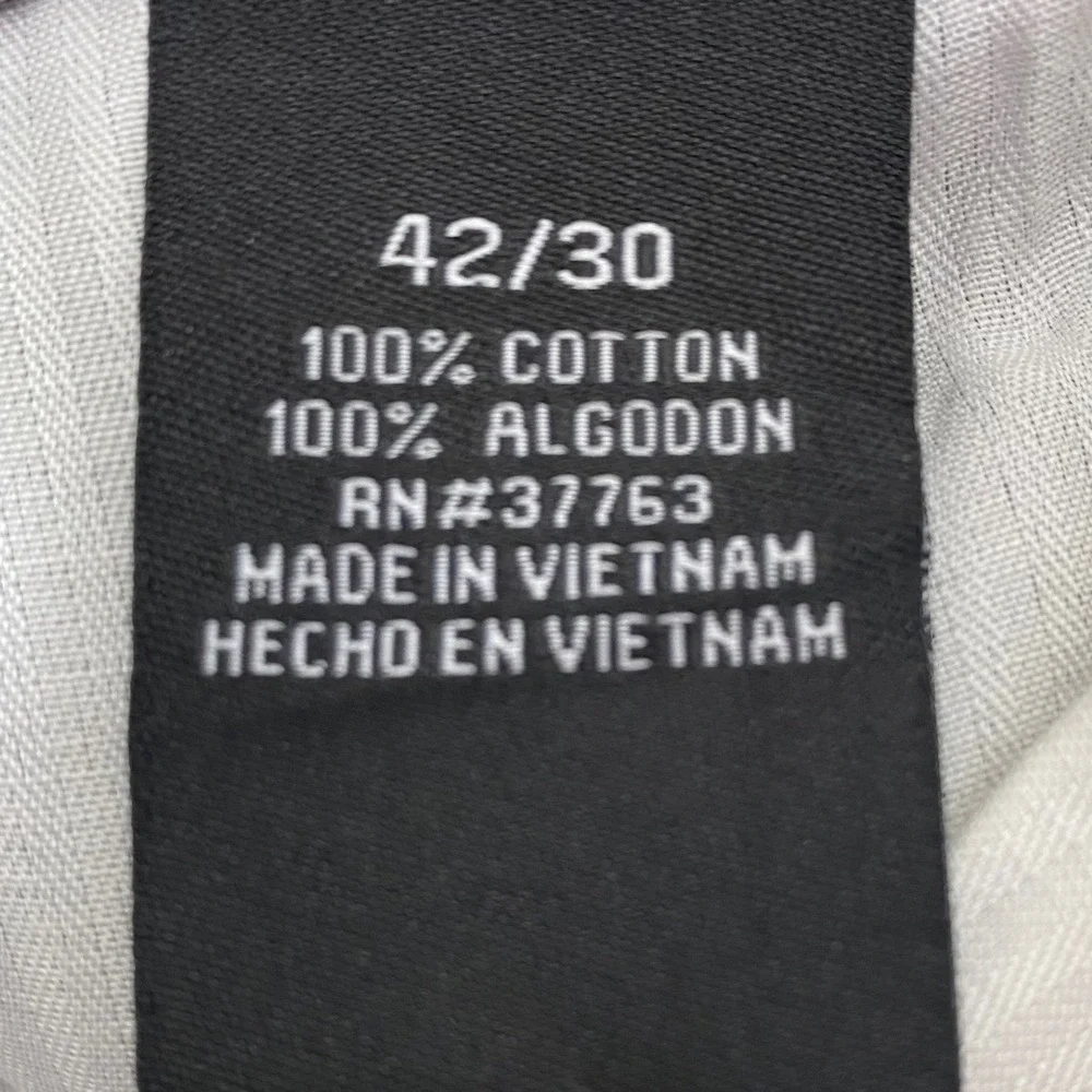 Perry Ellis Portfolio Mens 42x30 Dress Pants Sandstone Tan Flat Front No Iron - Picture 2 of 10